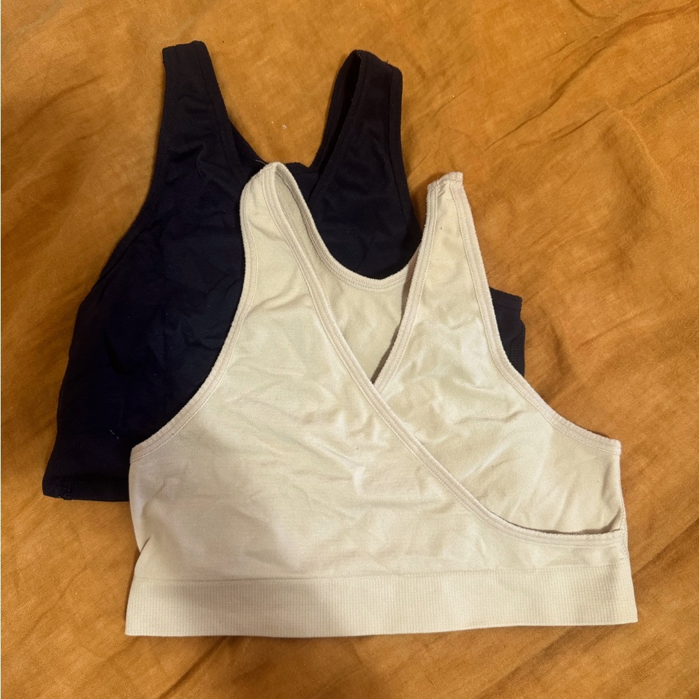 Auden Nursing Bras Breastfeeding size S beige and black set